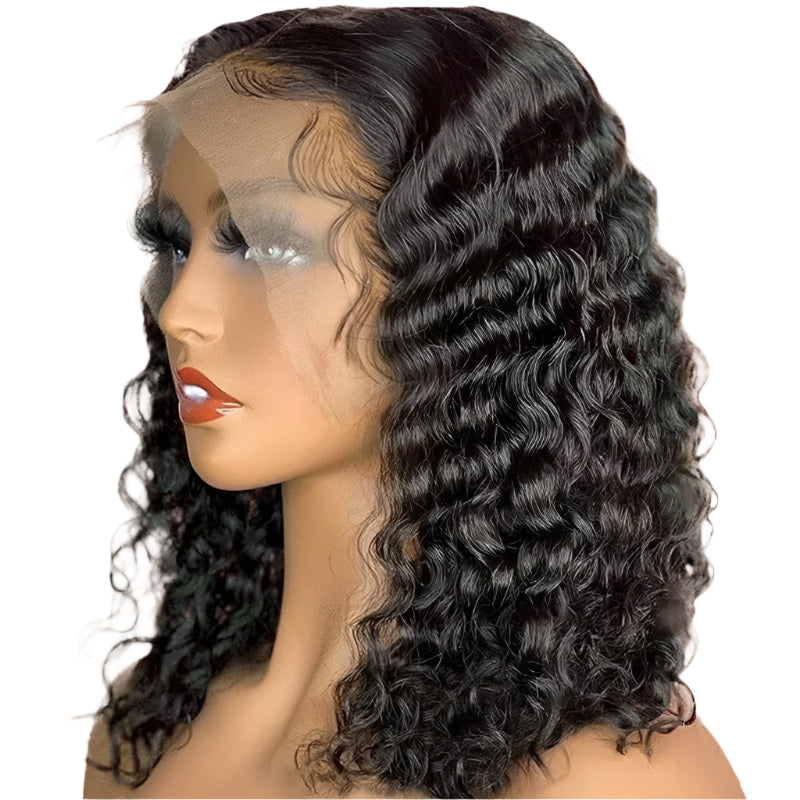 Short Bob Curly 13x4 Transparent